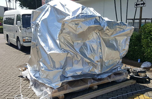 Anti-rust alu laminated barrier packaging film for sea transporation